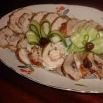 Рулет из пашины с начинкой