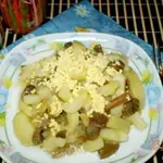 Отварной картофель с грибами