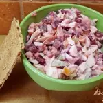 Сытный овощной салат