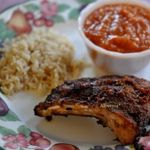 Cвиные ребрышки с цитрусовым барбекю соусом