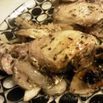 Курица,тушенная в овощах с шампиньонами