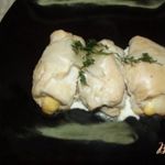 Рулеты куриные с салом и чесноком