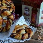 Брецель с шоколадом и орехами