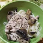 Спагетти с грибами и мясом