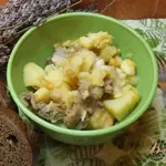 Овощи тушеные с мясом на сале