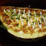 Омлет с сыром и мясом