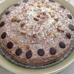 Сметанный торт с кофейно-масленным кремом и арахисом