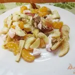 Фруктовый салат с жаренным зефиром