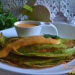 Блины с картофелем и соусом из тыквы