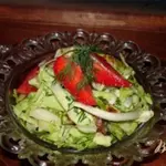 Салат с ветчиной и кунжутом