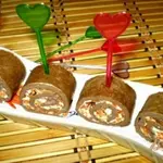 Печеночные рулетики с морковью по-корейски