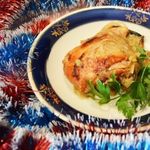 Курица с яблоком, запеченая в рукаве