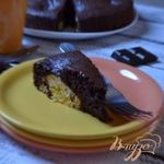 Шоколадный пирог с творожными шариками