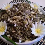 Морская капуста с консервой рыбной