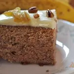 Банановый кекс с глазурью
