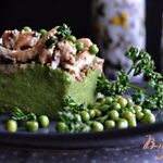 Куриное мясо с пюре из зеленого горошка
