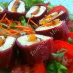Закуска из фаршированного сыра бри