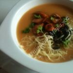 Фасолевый суп-пюре  с копчеными сосисками