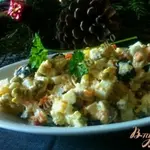 Салат с крабами и оливками
