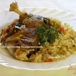 Индоутка с рисом и овощами (в мультиварке)