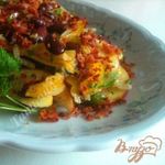 Фасолевый салат с яблоком и беконом