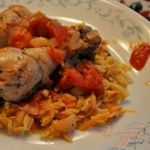Куриный плов с пастой ризони