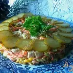 Салат с   обжаренной пастой