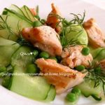 Салат из лосося с лаймом и имбирем