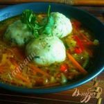 Овощной суп с картофельными галушками