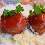 Фрикадельки с клюквенным соусом