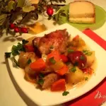 Куриные окорочка с овощами