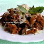 Рагу из баклажан с оливками и базиликом