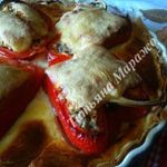 Открытый пирог с фаршированными перцами