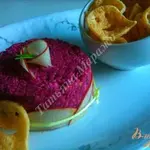 Закуска из свеклы и козьего сыра