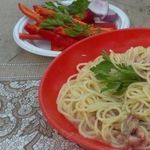 Спагетти по-флотски на костре