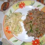 Гречка с фаршем и овощами