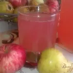 Компот яблочно-грушевый со сливами