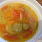 Овощной суп с огурцами