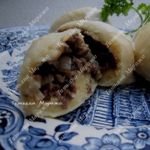 Картофельно-творожные  галушки с грибами