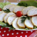 Куриный рулет в сырной корочке