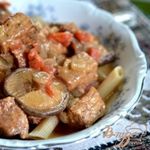 Свинина с паприкой и грибами шиитаке
