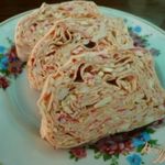 Рулет с сыром и крабовыми палочками