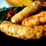Домашняя куриная колбаса с ветчиной