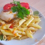 Макароны с сочной курочкой