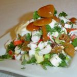 Салат с опятами и крабовыми палочками