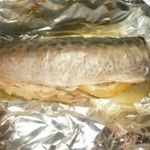 Скумбрия в фольге, с лимоном и луком