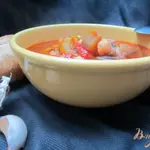 Густой овощной  суп с горохом нут