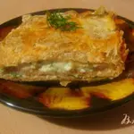 Пирог из лаваша с сыром и зеленью