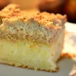 Лимонный кекс с крошкой и лимонным кремом