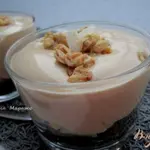 Фруктовый десерт с муссом из сгущеного молока